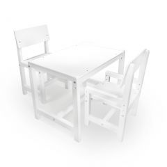 Детский растущий комплект стол и два стула  Я САМ "Лофт" (Белый, Белый) в Соликамске - solikamsk.mebel24.online | фото 2