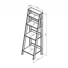 Этажерка лофт (белый) в Соликамске - solikamsk.mebel24.online | фото 3