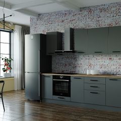 Кухонный гарнитур Антрацит 2800 (Стол. 26мм) в Соликамске - solikamsk.mebel24.online | фото