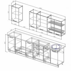 Кухонный гарнитур Шампань 2800 (Стол. 26мм) в Соликамске - solikamsk.mebel24.online | фото 2