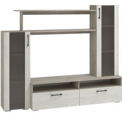 Гостиная Эмма МИНИ (Дуб Крафт серый/белый) в Соликамске - solikamsk.mebel24.online | фото