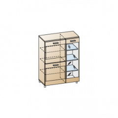 Гостиная Камелия Композиция 12 (Снежный ясень) в Соликамске - solikamsk.mebel24.online | фото 8
