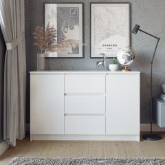 МОРИ Гостиная модульная (белый) в Соликамске - solikamsk.mebel24.online | фото 9