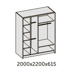 ИННЭС-5 Шкаф-купе 2-х дв. 2000 (2дв. Ф4 - венге вставка зеркало) в Соликамске - solikamsk.mebel24.online | фото 2