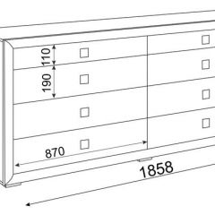 Комод большой Глэдис М27 (ЯШС/Белый) в Соликамске - solikamsk.mebel24.online | фото 2