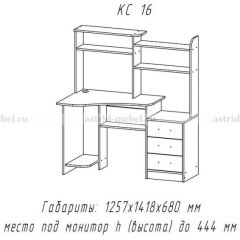 Компьютерный стол №16 (Анкор темныйанкор темный) в Соликамске - solikamsk.mebel24.online | фото