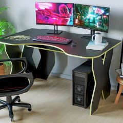 Компьютерный стол КЛ №9.0 (Черный/Желтый) в Соликамске - solikamsk.mebel24.online | фото