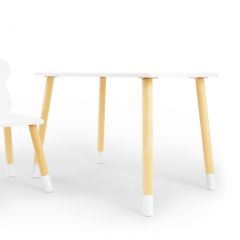 Комплект детской мебели стол и стул Корона (Белый/Белый/Береза) в Соликамске - solikamsk.mebel24.online | фото 2