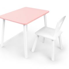 Комплект детской мебели стол и стул Корона (Розовый/Белый/Белый) в Соликамске - solikamsk.mebel24.online | фото 2
