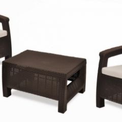 Комплект мебели Корфу Уикенд (Corfu Weekend) коричневый - серо-бежевый * в Соликамске - solikamsk.mebel24.online | фото