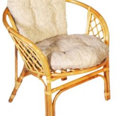 Кресло Багама, подушки светлые обычные шенил (Мёд) в Соликамске - solikamsk.mebel24.online | фото