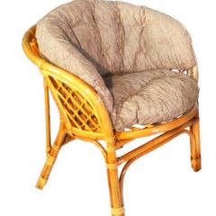 Кресло Багама, подушки светлые полные шенил (Мёд) в Соликамске - solikamsk.mebel24.online | фото 1
