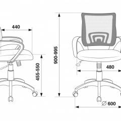 Кресло Бюрократ CH-695N/DG/TW-11 серый TW-04 черный TW-11 в Соликамске - solikamsk.mebel24.online | фото 4