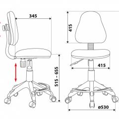 Кресло детское Бюрократ KD-4-F/PENCIL-GN зеленый карандаши в Соликамске - solikamsk.mebel24.online | фото 3