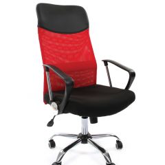 Кресло для руководителя CHAIRMAN 610 N (15-21 черный/сетка красный) в Соликамске - solikamsk.mebel24.online | фото