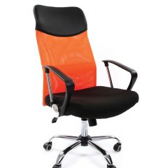 Кресло для руководителя CHAIRMAN 610 N (15-21 черный/сетка оранжевый) в Соликамске - solikamsk.mebel24.online | фото