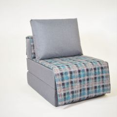 Кресло-кровать бескаркасное Харви (серый-квадро азур) в Соликамске - solikamsk.mebel24.online | фото 1
