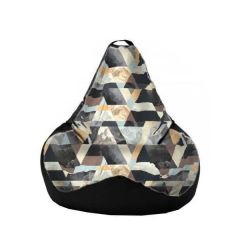 Кресло-мешок XL Snow Brown-Black в Соликамске - solikamsk.mebel24.online | фото