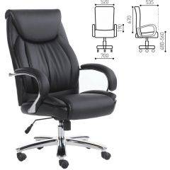 Кресло офисное BRABIX "Advance EX-575" (хром/экокожа/черное) 531825 в Соликамске - solikamsk.mebel24.online | фото