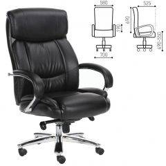 Кресло офисное BRABIX "Direct EX-580" (хром/рециклированная кожа/черное) 531824 в Соликамске - solikamsk.mebel24.online | фото