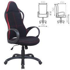 Кресло офисное BRABIX PREMIUM "Force EX-516" (ткань черное/вставки красные) 531571 в Соликамске - solikamsk.mebel24.online | фото 1