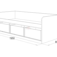 Кровать-8 одинарная с 3-мя ящиками (800*1900) ЛДСП в Соликамске - solikamsk.mebel24.online | фото 3