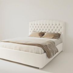 Кровать Берлин без основания 1600 (экокожа белая) в Соликамске - solikamsk.mebel24.online | фото