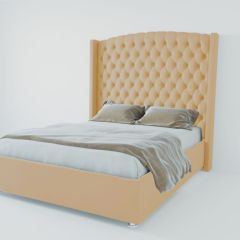 Кровать Берлин ЛЮКС с ПМ 2000 (экокожа бежевая) в Соликамске - solikamsk.mebel24.online | фото