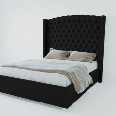 Кровать Берлин ЛЮКС с ПМ 800 (экокожа кольт ч) в Соликамске - solikamsk.mebel24.online | фото