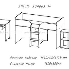 КАПРИЗ-14 Кровать 800 двухъярусная без рисунка в Соликамске - solikamsk.mebel24.online | фото 2