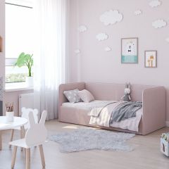 Кровать-диван Leonardo 160*70 (Розовый) + боковина в Соликамске - solikamsk.mebel24.online | фото 5