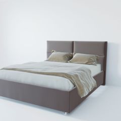 Кровать Корсика с ПМ 1200 (велюр темно-серый) в Соликамске - solikamsk.mebel24.online | фото 2