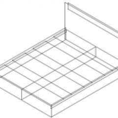СОФИЯ Кровать КР 1400 (венге/дуб белфорт) щиты в Соликамске - solikamsk.mebel24.online | фото 2