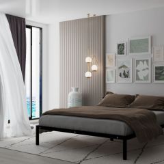 Кровать Мета с матрасом 1200 (черный) в Соликамске - solikamsk.mebel24.online | фото 2