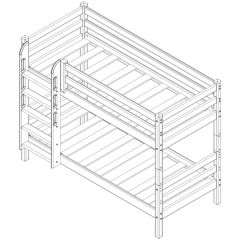 Кровать низкая с прямой лестницей Соня (Вариант 11) в Соликамске - solikamsk.mebel24.online | фото 4