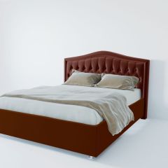 Кровать Нягань с ПМ 1200 (велюр бордо) в Соликамске - solikamsk.mebel24.online | фото 2