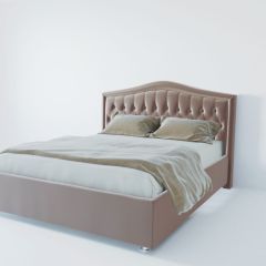 Кровать Нягань с ПМ 1200 (велюр серый) в Соликамске - solikamsk.mebel24.online | фото 2