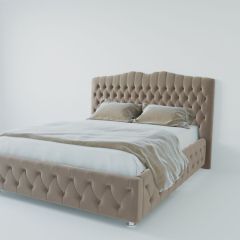 Кровать Нягань с ПМ 1400 (велюр серый) в Соликамске - solikamsk.mebel24.online | фото