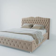 Кровать Нягань с ПМ 1400 (велюр светло-серый) в Соликамске - solikamsk.mebel24.online | фото
