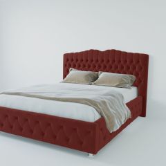 Кровать Нягань с ПМ 1600 (велюр бордо) в Соликамске - solikamsk.mebel24.online | фото