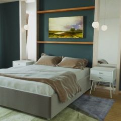 Кровать Подиум с ортопедическим основанием 1200 (велюр темно-серый) в Соликамске - solikamsk.mebel24.online | фото 3