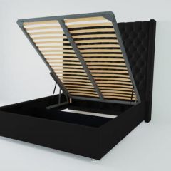 Кровать Версаль ЛЮКС с ПМ 1200 (экокожа кольт ч) в Соликамске - solikamsk.mebel24.online | фото