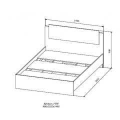 СОФИ СКР1400.1Кровать 1400 в Соликамске - solikamsk.mebel24.online | фото 2
