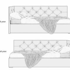 Кровать угловая Лэсли интерьерная +основание (120х200) в Соликамске - solikamsk.mebel24.online | фото 2