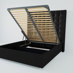 Кровать Венеция ЛЮКС с ПМ 1400 (экокожа кольт ч) в Соликамске - solikamsk.mebel24.online | фото