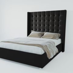 Кровать Венеция ЛЮКС с ПМ 1600 (экокожа кольт ч) в Соликамске - solikamsk.mebel24.online | фото 2