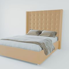 Кровать Венеция ЛЮКС с ПМ 800 (экокожа бежевая) в Соликамске - solikamsk.mebel24.online | фото 2
