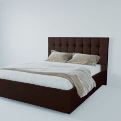 Кровать Венеция с ПМ 1200 (экокожа коричневая) в Соликамске - solikamsk.mebel24.online | фото 2