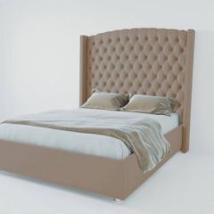 Кровать Версаль ЛЮКС с ПМ 1200 (велюр темно-серый) в Соликамске - solikamsk.mebel24.online | фото