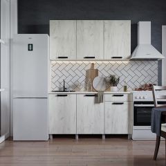 Кухня ДИОР 1.5 м (белый/дуб крафт белый) в Соликамске - solikamsk.mebel24.online | фото